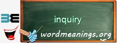 WordMeaning blackboard for inquiry